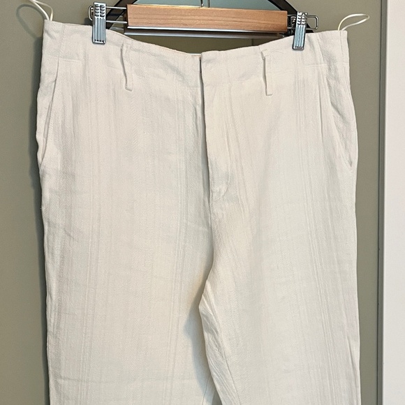 Forte Forte Linen Fishbone Pattern Trousers - Picture 1 of 5